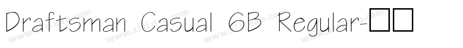 Draftsman Casual 6B Regular字体转换